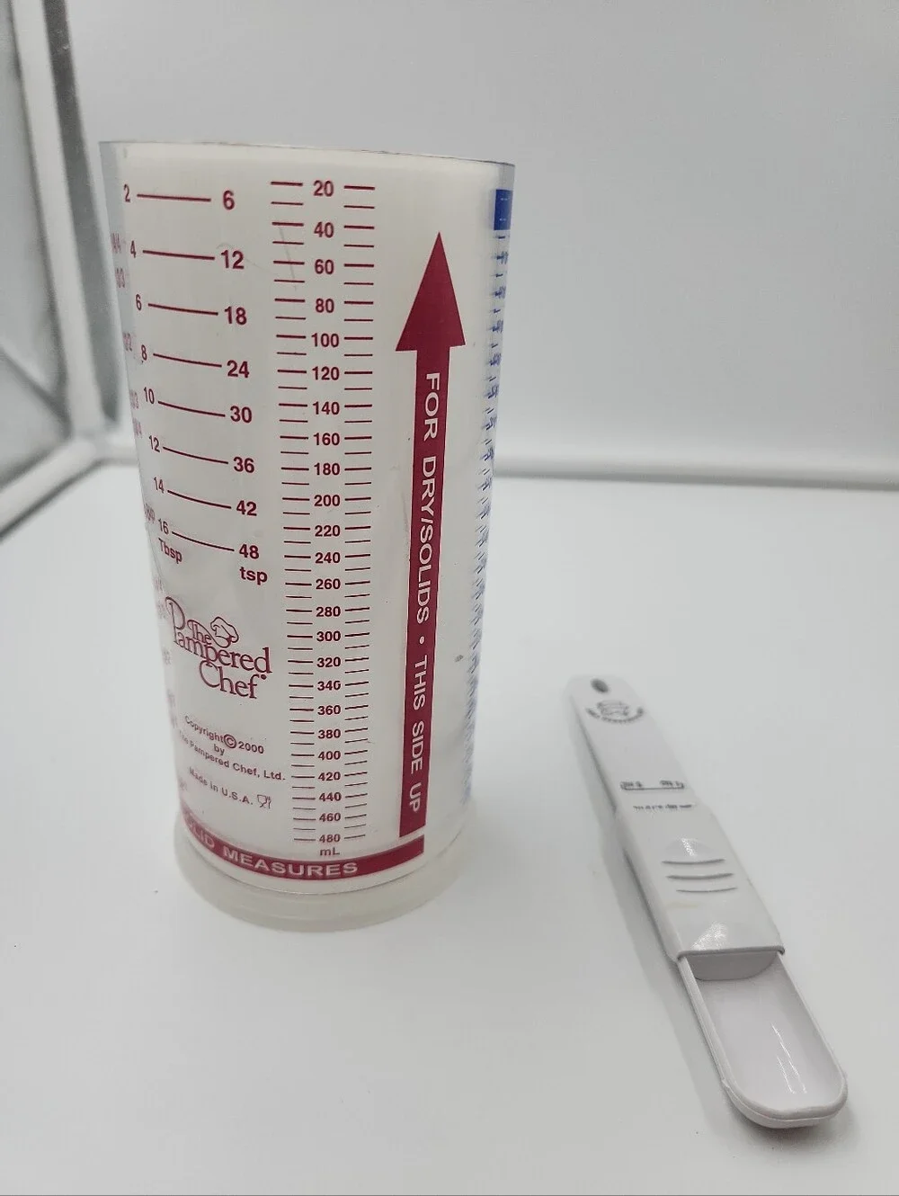 Pampered Measure All Measuring Cup for Dry Solids And adjustable Teaspoon